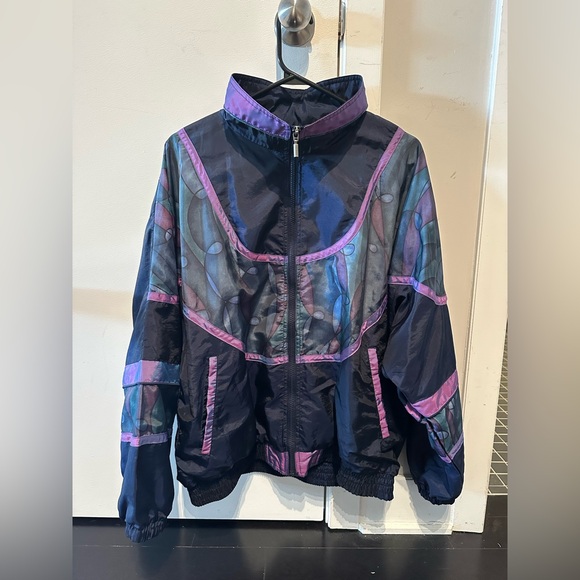 Purple and Navy Vintage Jacket - Picture 2 of 8